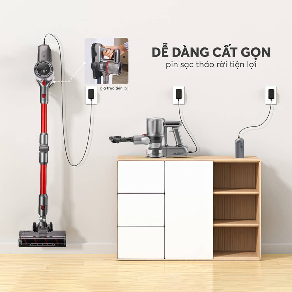 máy hút bụi không dây pin sạc